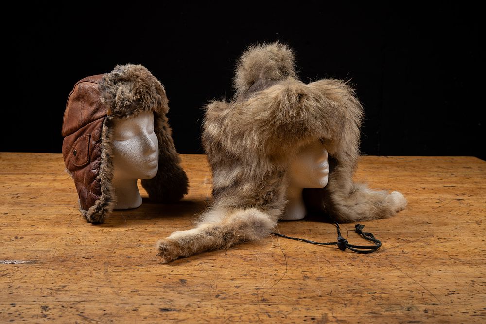 Lot 145: Rabbit Fur Leather and Long Fur Trapper Hats