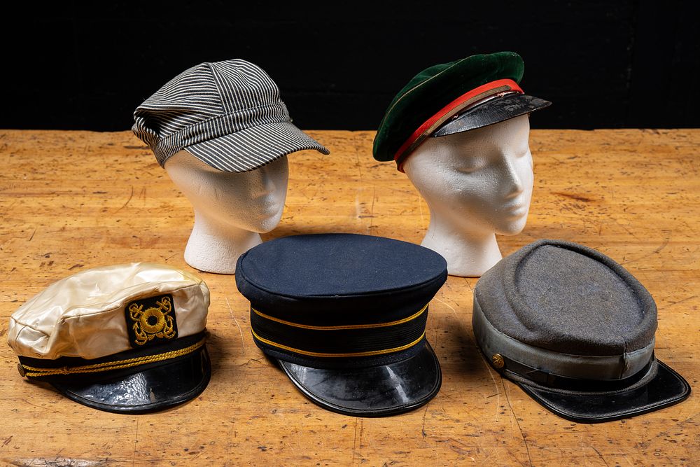 Lot 147: Mid-20th C. Railroad, Maritime, and Military Hats