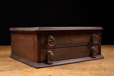 Two Drawer Wood Countertop Cabinet. C-22180 Wood countertop cabinet with two wide drawers 