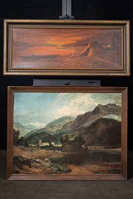 Framed European and North American Landscapes. C-22278 Two framed landscape paintings on 