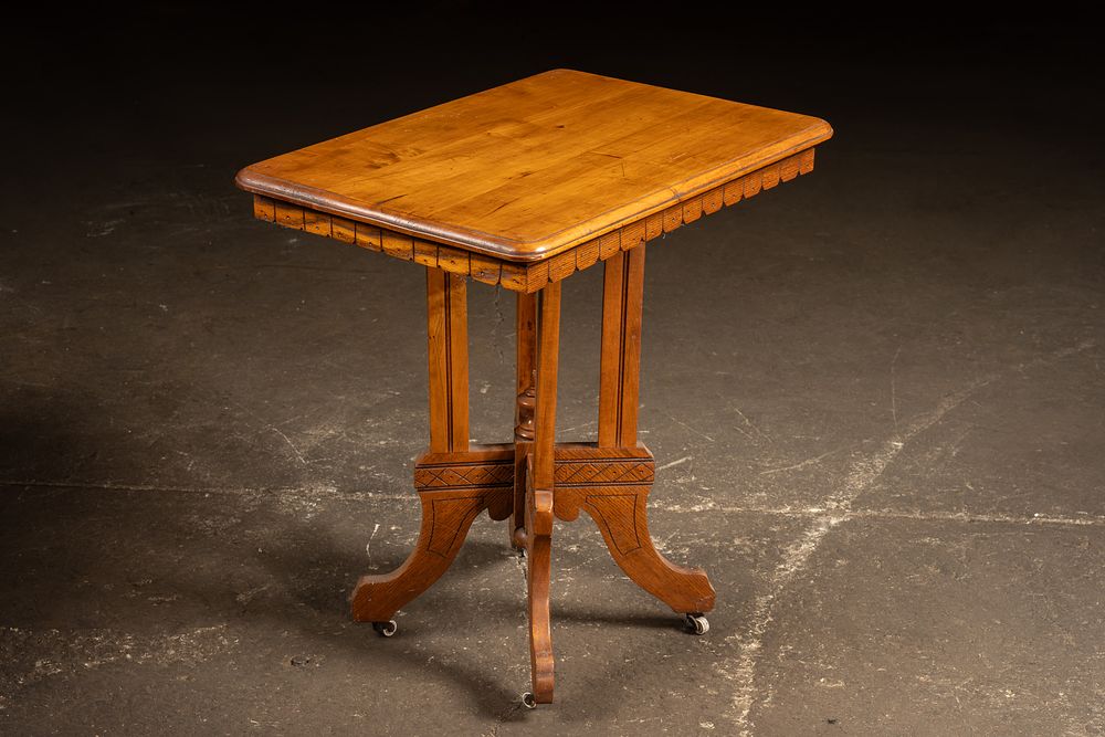 Lot 347: Eastlake Parlor Table on Casters