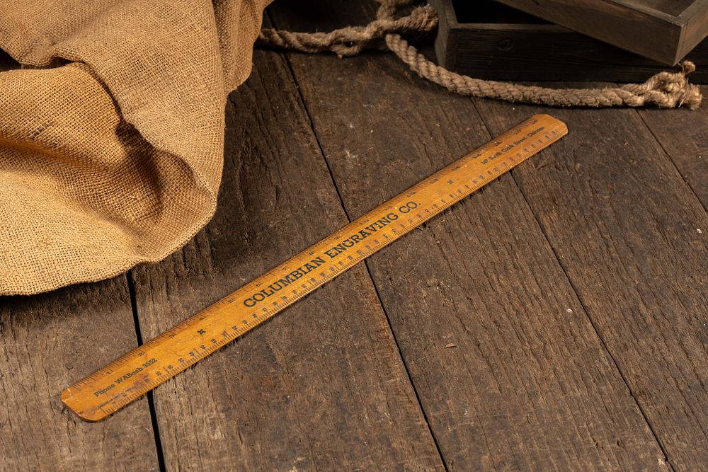 Lot 353: Antique Columbian Engraving Co. Ruler