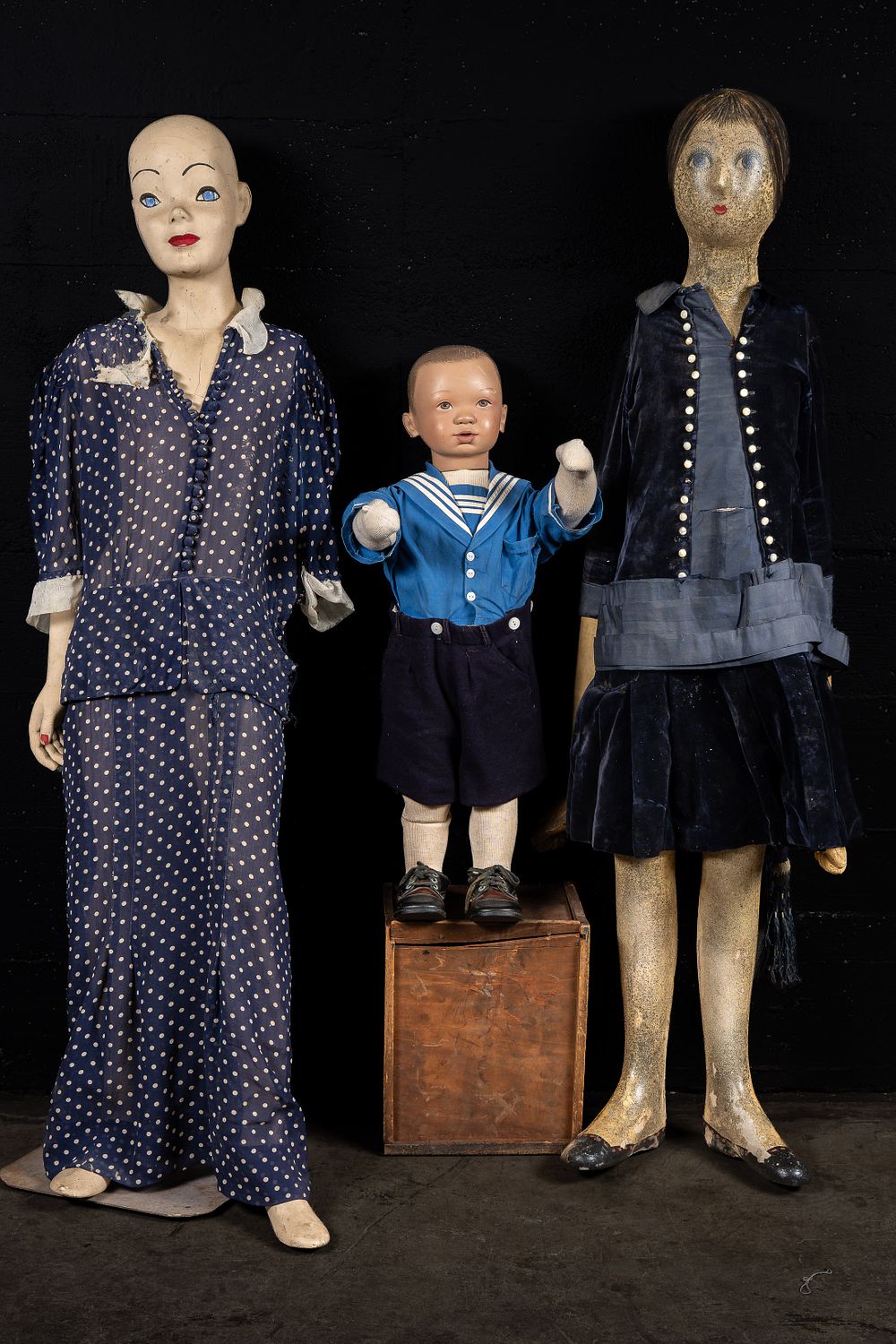 Lot 360: Lot of 3 Store Display Mannequins, c. Mid-20th C.