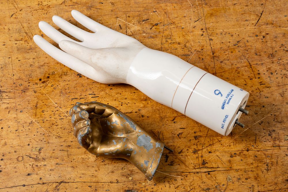 Lot 384: Lot of 2 Mid Century Mannequin-Store Display Hands