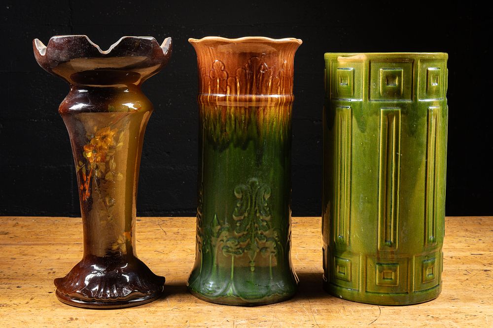 Lot 22: Set of Three Early 20th Century Art Pottery Vases