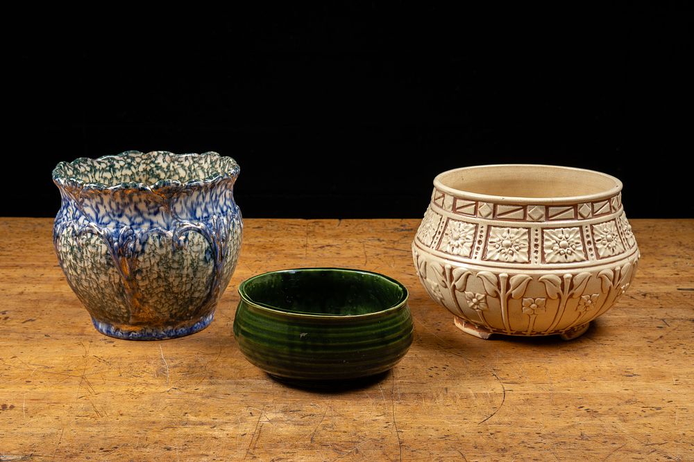Lot 36: Three Early 20th Century Art Pottery Planters