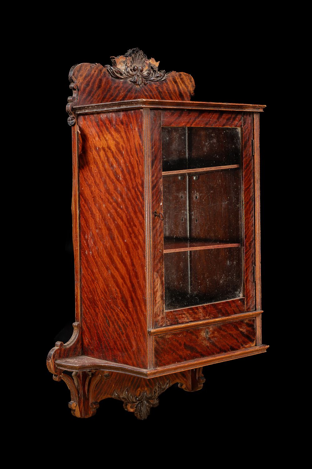 Lot 65: Victorian Carved Wall Display Cabinet