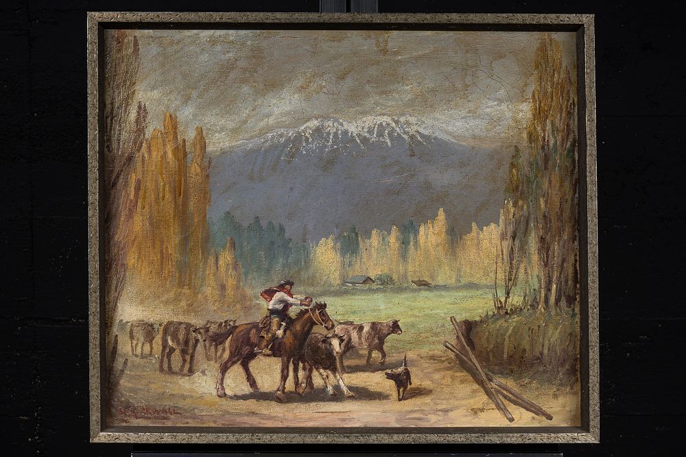 Lot 71: Chilean Cattle Drive, Oil on Canvas, H. K. Ekwall