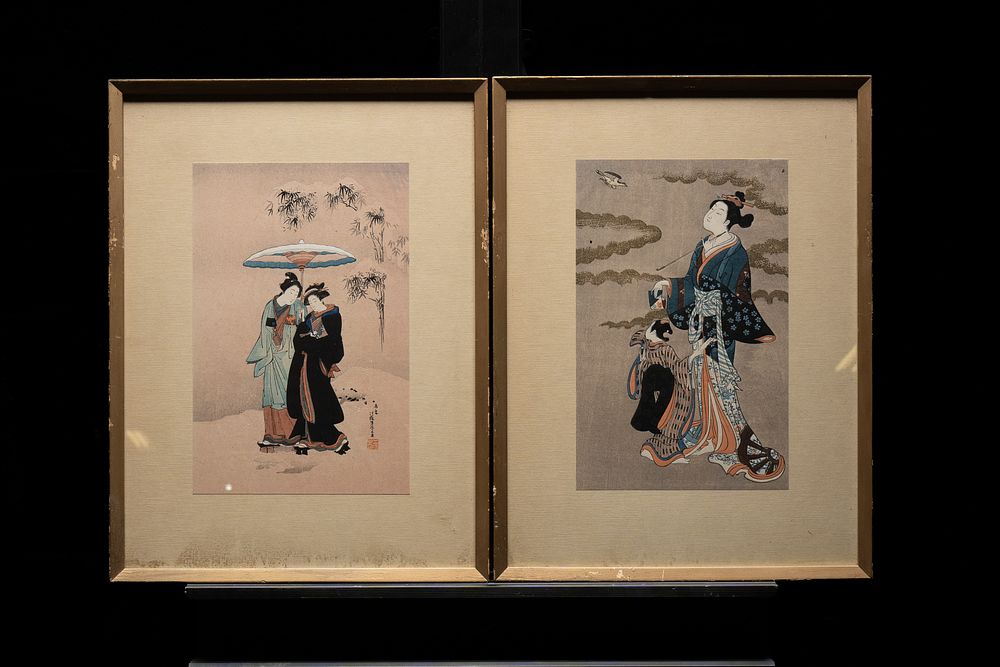 Lot 78: Two Framed Japanese Ukiyo-e Figural Prints