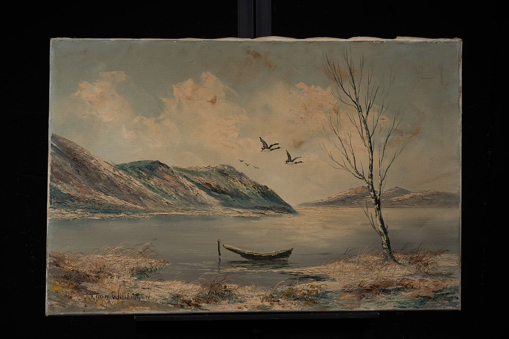 Lot 85: Toon Willemsen Swiss Winter Landscape Oil