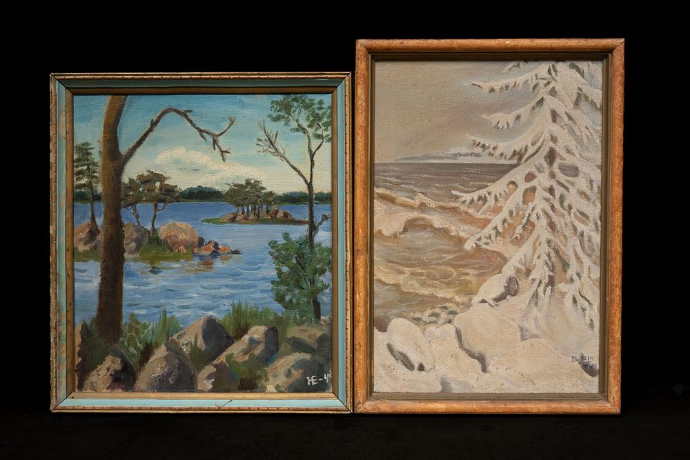 Lot 92: Two Framed Landscape Oil Paintings