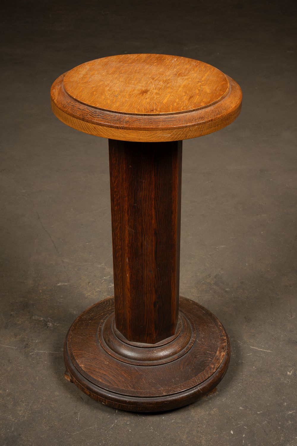 Lot 114: Oak Pedestal Plant Stand