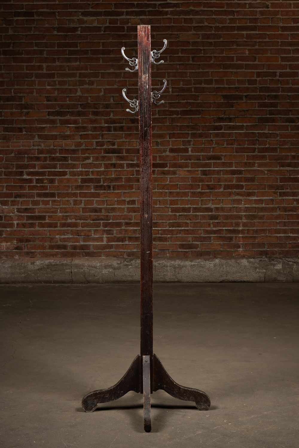 Lot 117: Dark Stained Oak Coat Rack