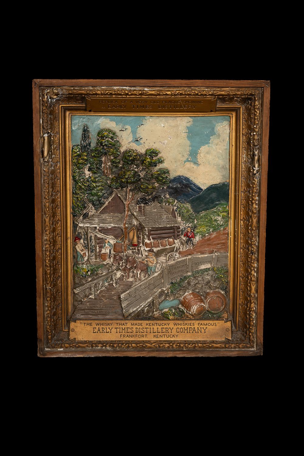 Lot 121: Early Times Distillery Advertising Plaque
