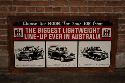 International Harvester Porcelain Enamel Sign. C-22456 Genuine porcelain enamel International 