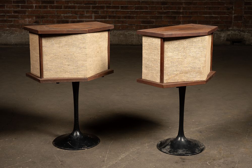 Lot 140: Pair Bose 901 Series Speakers on Tulip Stands