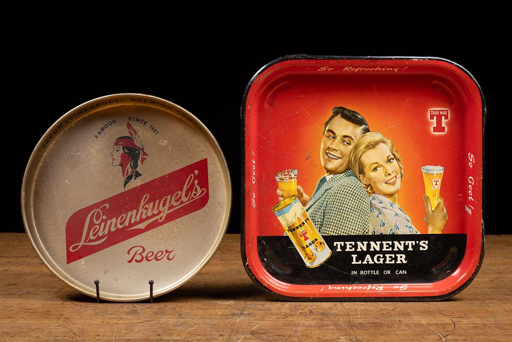 Lot 264: Leinenkugels and Tennents Beer Trays