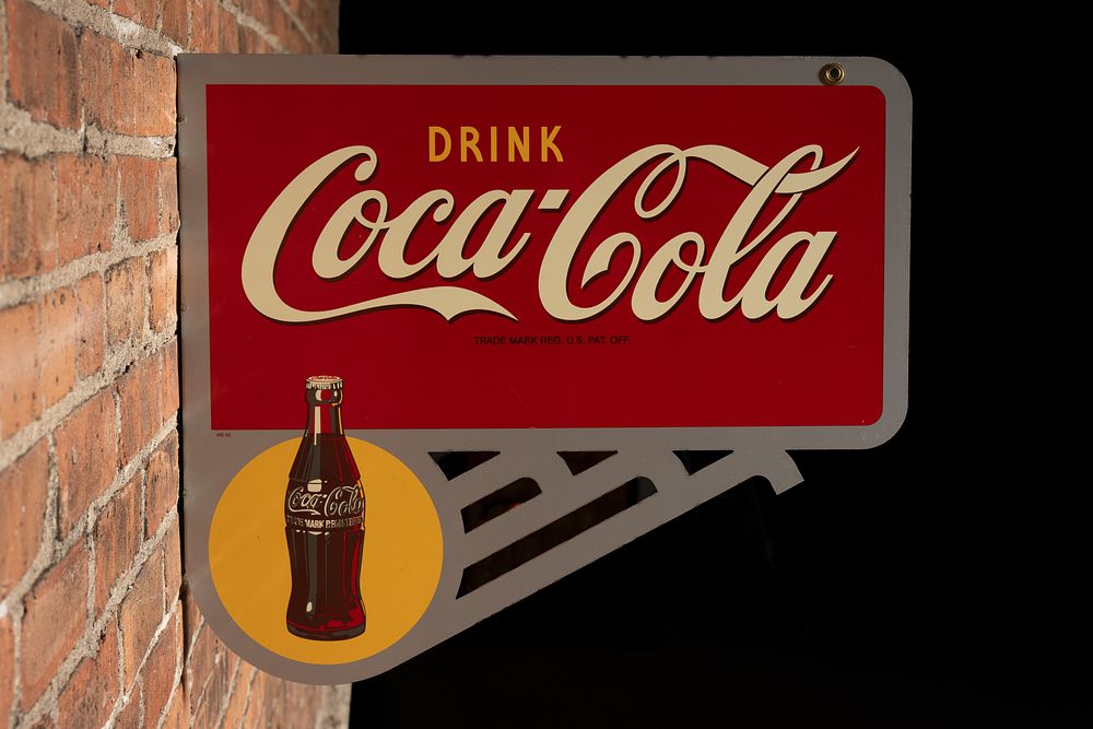 Lot 267: Coca Cola Double Sided Flange Sign