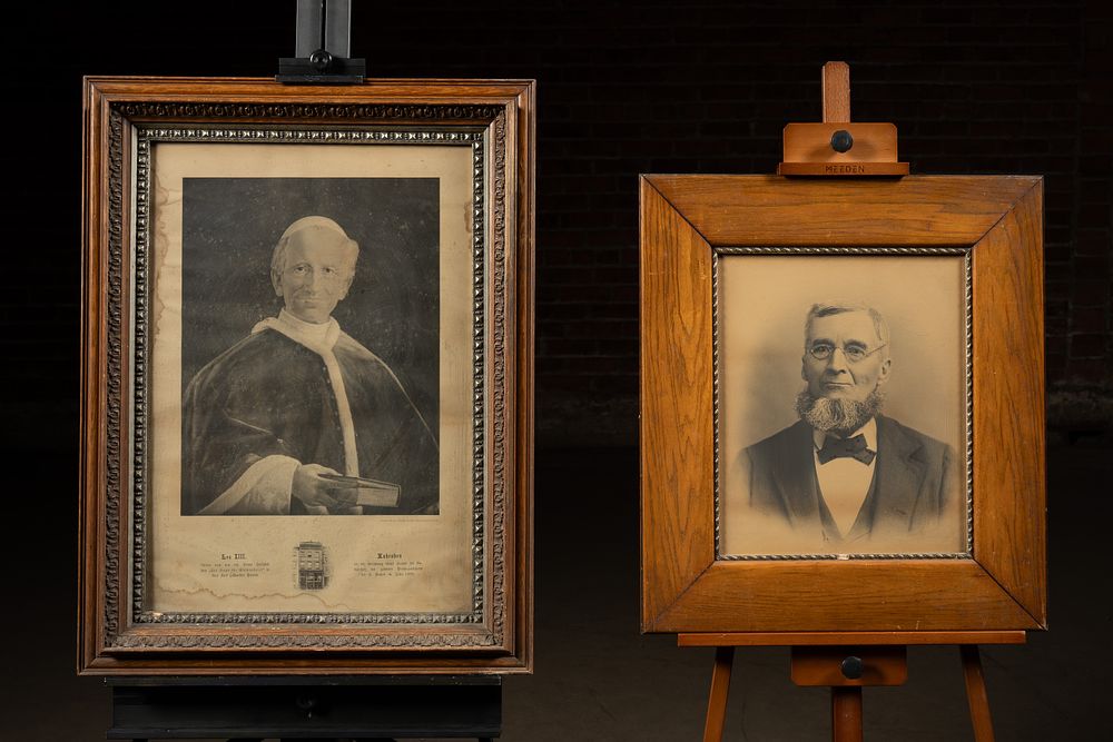 Lot 283: Pope Leo XIII and Uriah Smith Portraits
