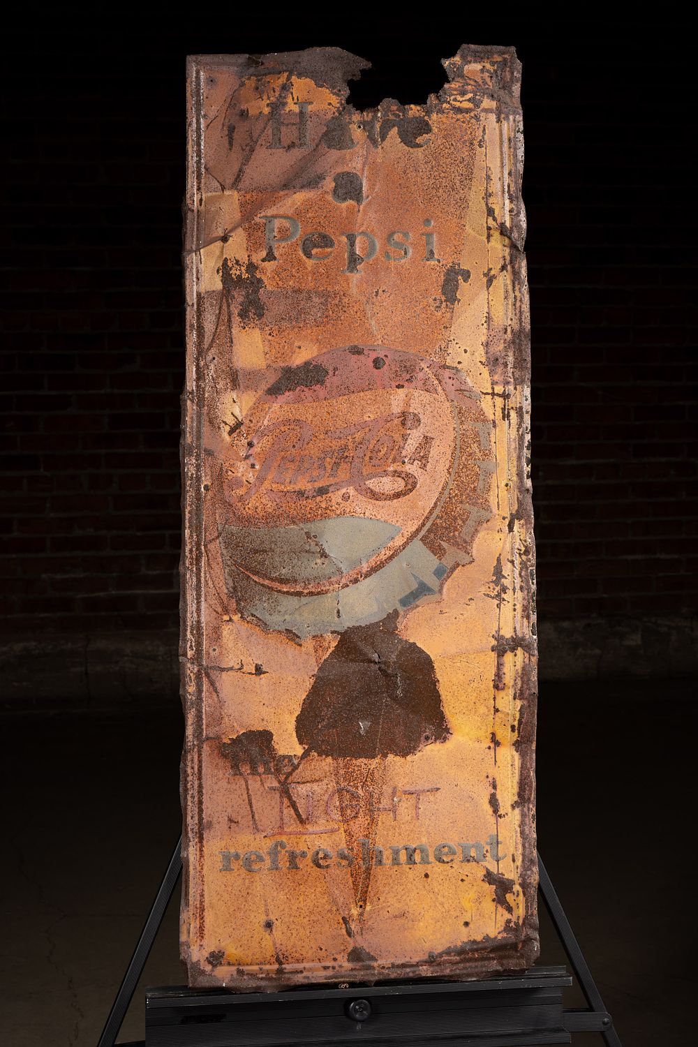 Lot 290: Vintage 1950s Pepsi Bottle Cap Tin Sign