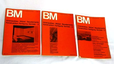 לוט 3 חוברות נגרות מקצועית BM בגרמנית 1971