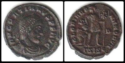 Gratian AE 18mm. 2.63g. Struck 367-375.