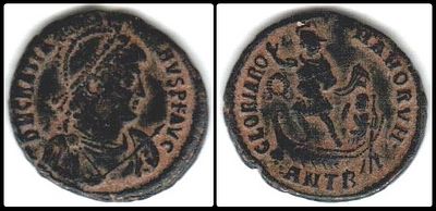 Gratian AE3. Antioch. 5.54g. 21mm. 
