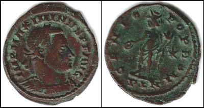 RT04218. Billon follis, RIC VI Londinium 209b, SRCV IV 14856, Cohen VII 69, 