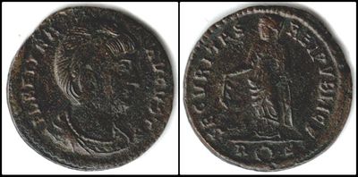 Helena, Augusta, 324-328/30. Follis (Bronze, 19 mm, 2.60 g, 6 h), Rome, 