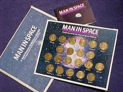Man In Space Commemorating U.S. Manned Space Missions Coins Set 1969 Glendinning.