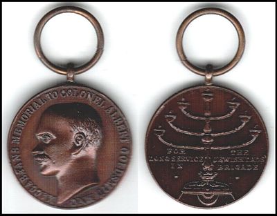 The medal is the Colonel Albert Goldsmid Memorial Medal for long service in the Jewish Lads' 