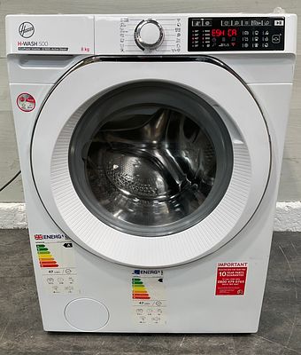 * Hoover H-WASH 500 Front Loading Washing Machine, 8 kg Capacity. A Hoover H-WASH 500 