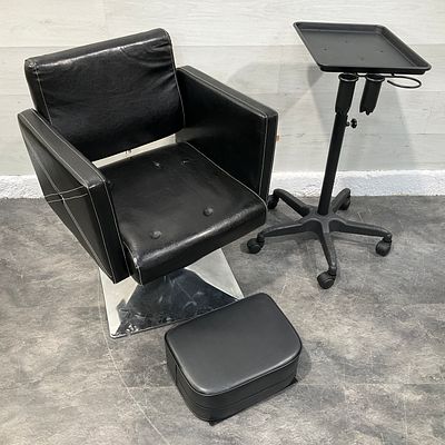 * Professional Salon Furniture Comprising a Styling Chair and Mobile Tray etc. Professional 