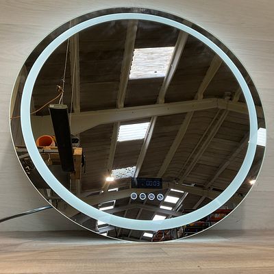 * A Contemporary Circular Frameless Smart Illuminated Bathroom Mirror Model XM183-B98-UK. A 
