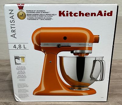 * Factory Sealed KitchenAid Artisan 4.8 Litre Tilt-Head Stand Mixer in Honey. A factory sealed 