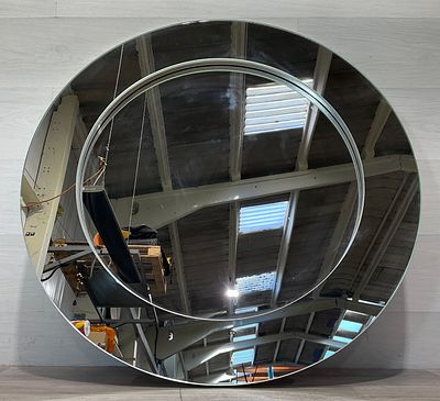 * Large Cerchio Model Contemporary Circular Wall Mirror. A contemporary circular wall mirror 