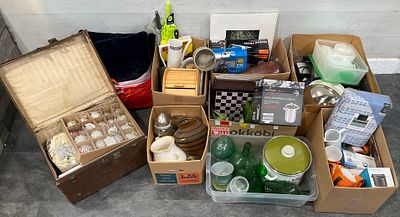 * An Assortment of Household Goods Kitchenware and Seasonal Decorations including 6 Cartons a 