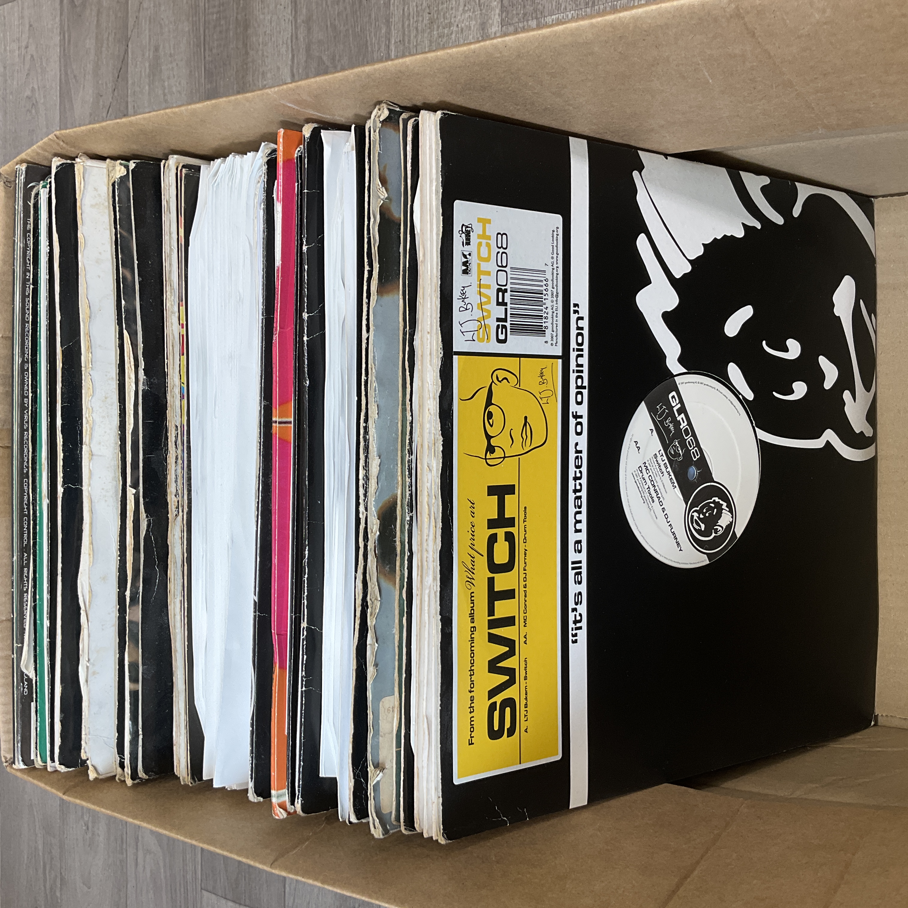 * A Carton Containing Assorted Drum and Bass and Jungle 12 Inch Vinyl Records
