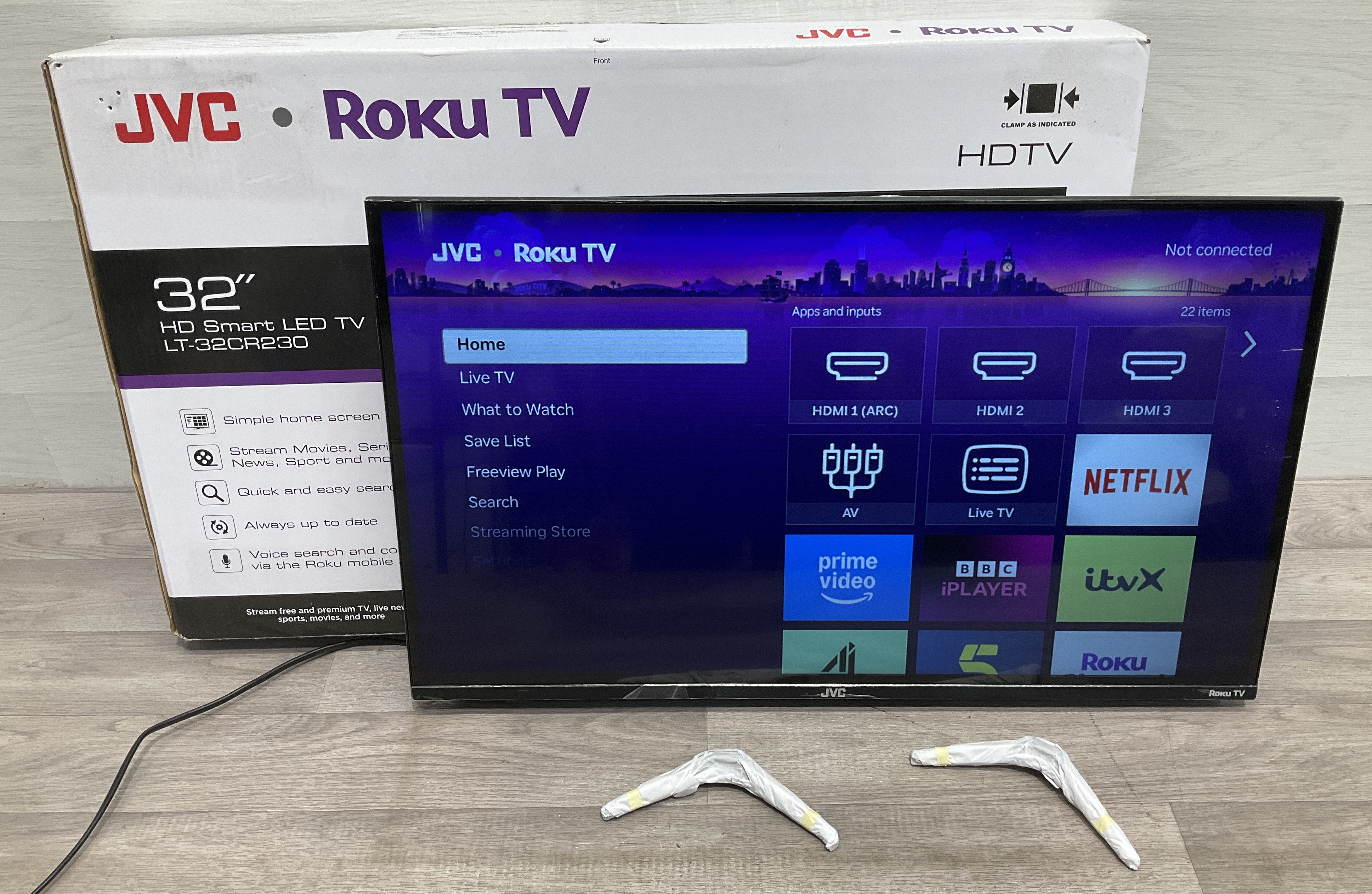 * JVC 32-inch 720p HD LED Smart Roku TV Model LT-32CR230
