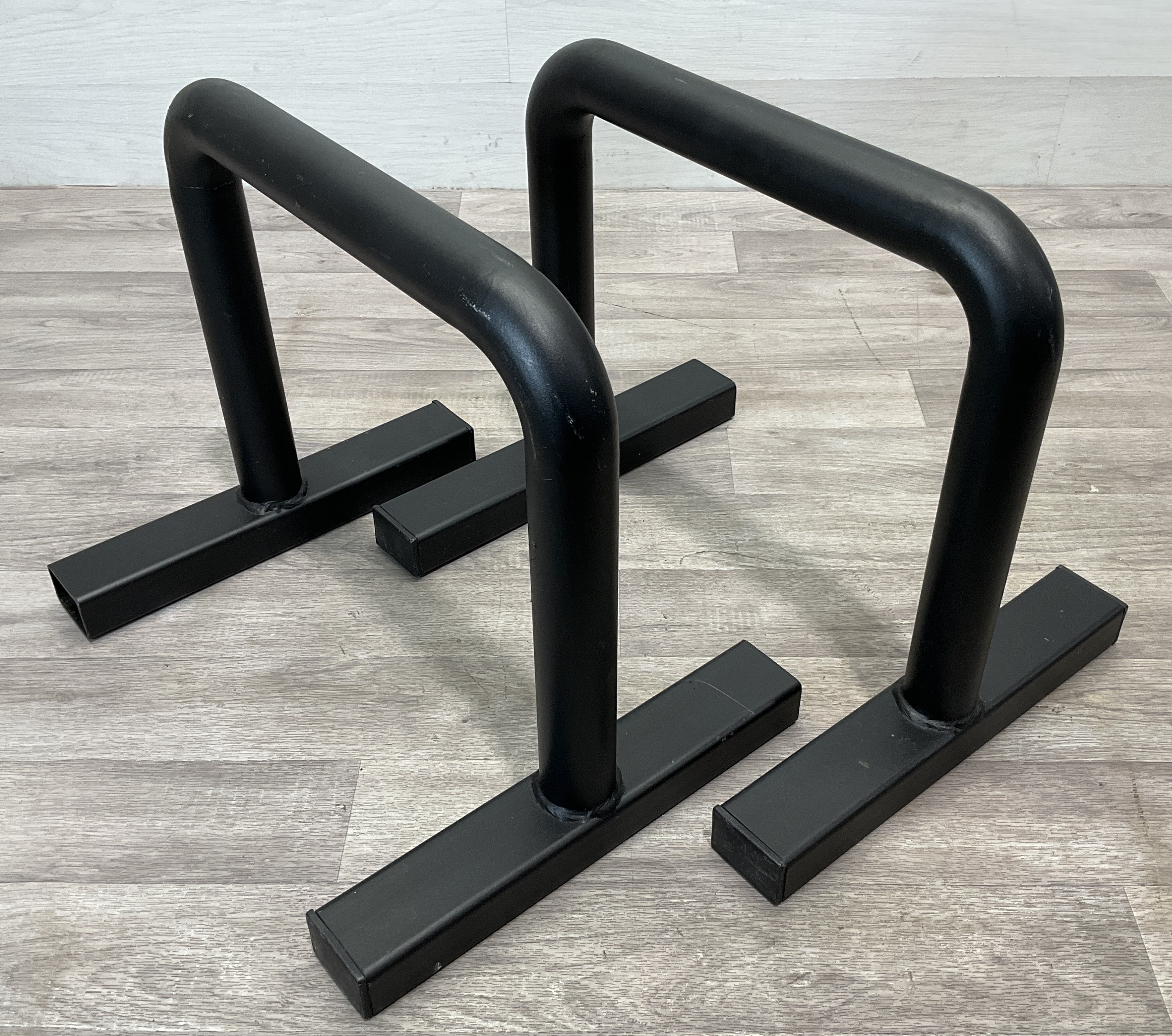 * A Pair of Heavy-Duty Steel Parallette Bars