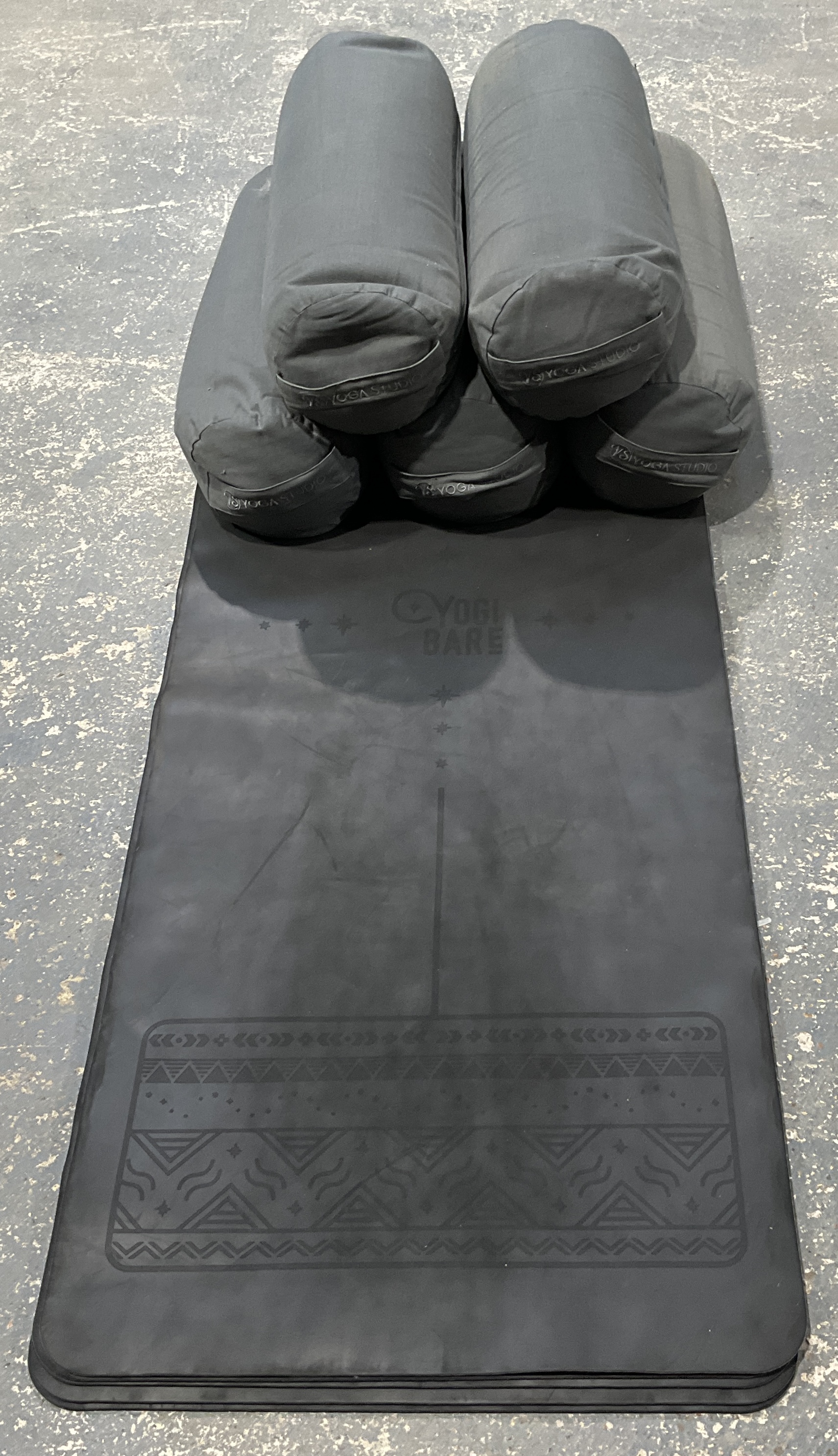 * 5 Yoga Studio Bolsters and 5 Yogi Bare Mats