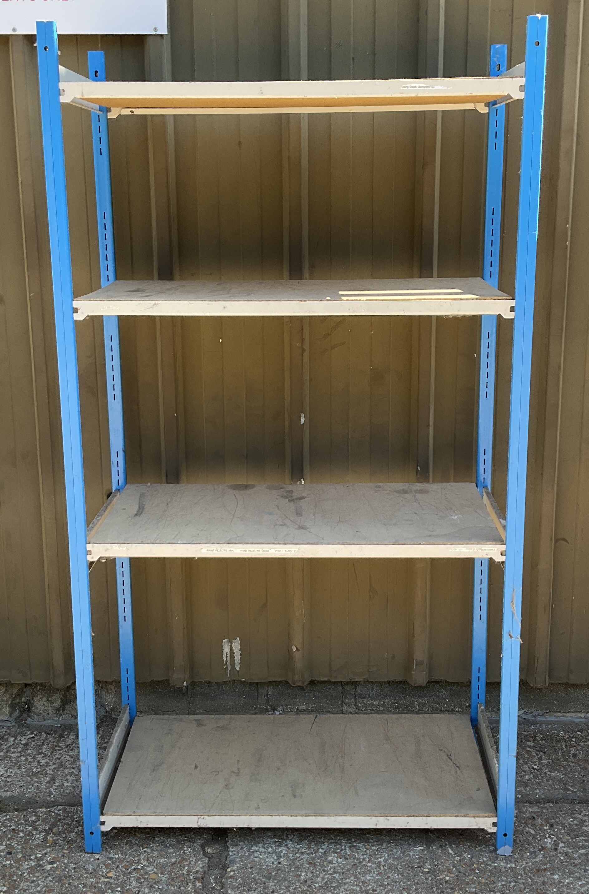 * Trimline Four-Tier Boltless Industrial Storage Shelving Unit