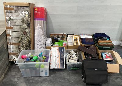 * An Assortment of Household Goods Including 5 Cartons & 4 Crates. Electronics comprise a 
