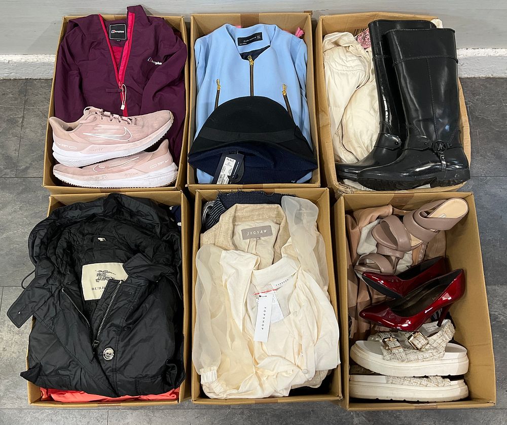 Lot 7: * 6 Cartons Containing Assorted Clothing & Footwear