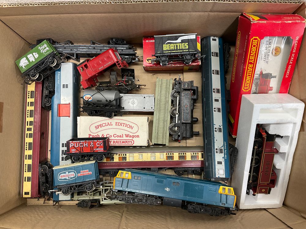Lot 30: * A Carton Containing A Collection of Assorted Hornby Railways OO Gauge Locomotives and Rolling Stock