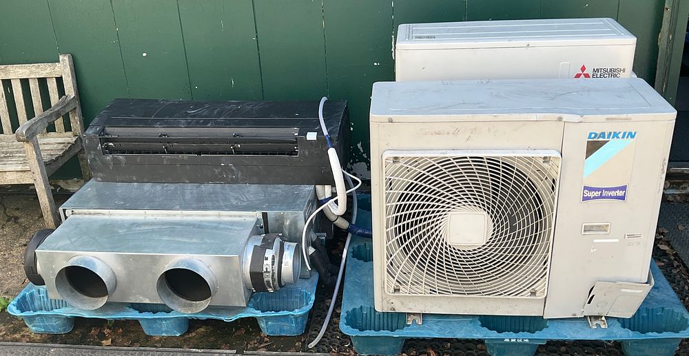 Lot 56: * An Assortment of Air Conditioning Components including Mitsubishi Electric MUZ-AP71VG and Daikin FBQ71B8V33