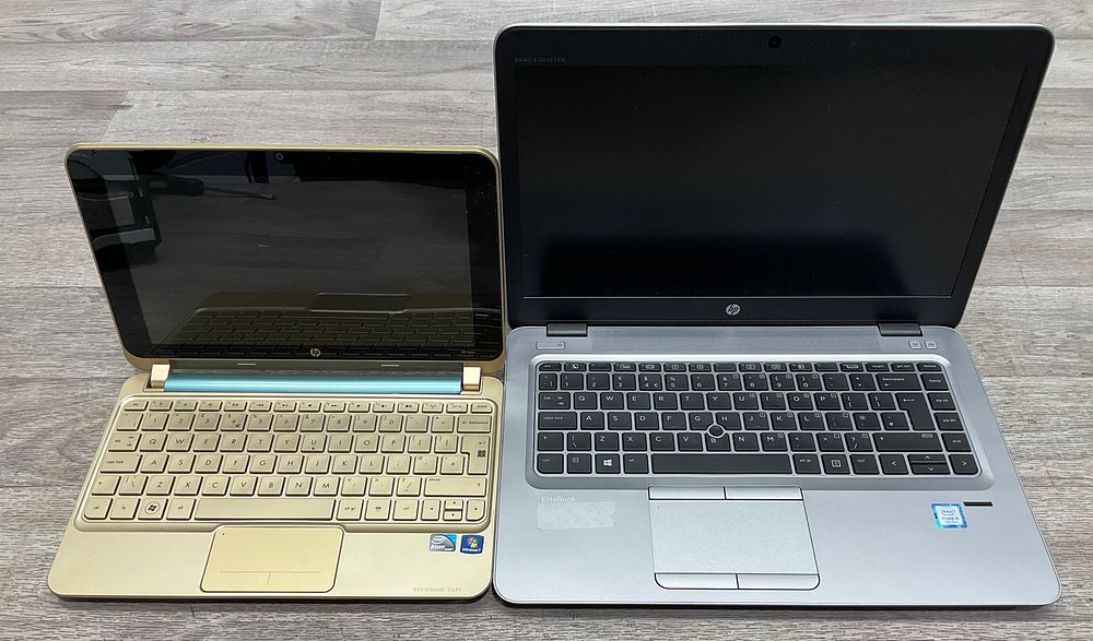 Lot 63: * Two HP Laptops including EliteBook 840 G4 and Mini 210 Vivienne Tam Edition, no HDD's