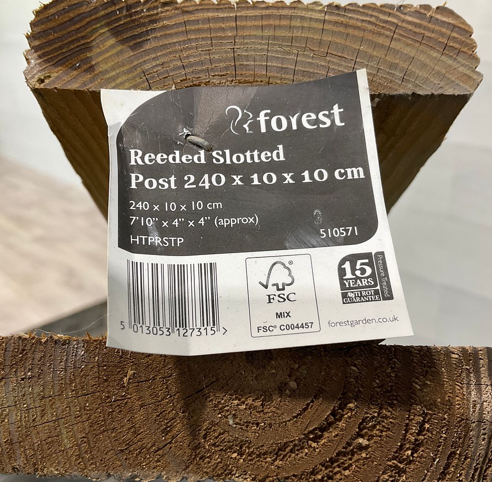 Lot 65: * A Collection of Forest Reeded Slotted Fence Posts