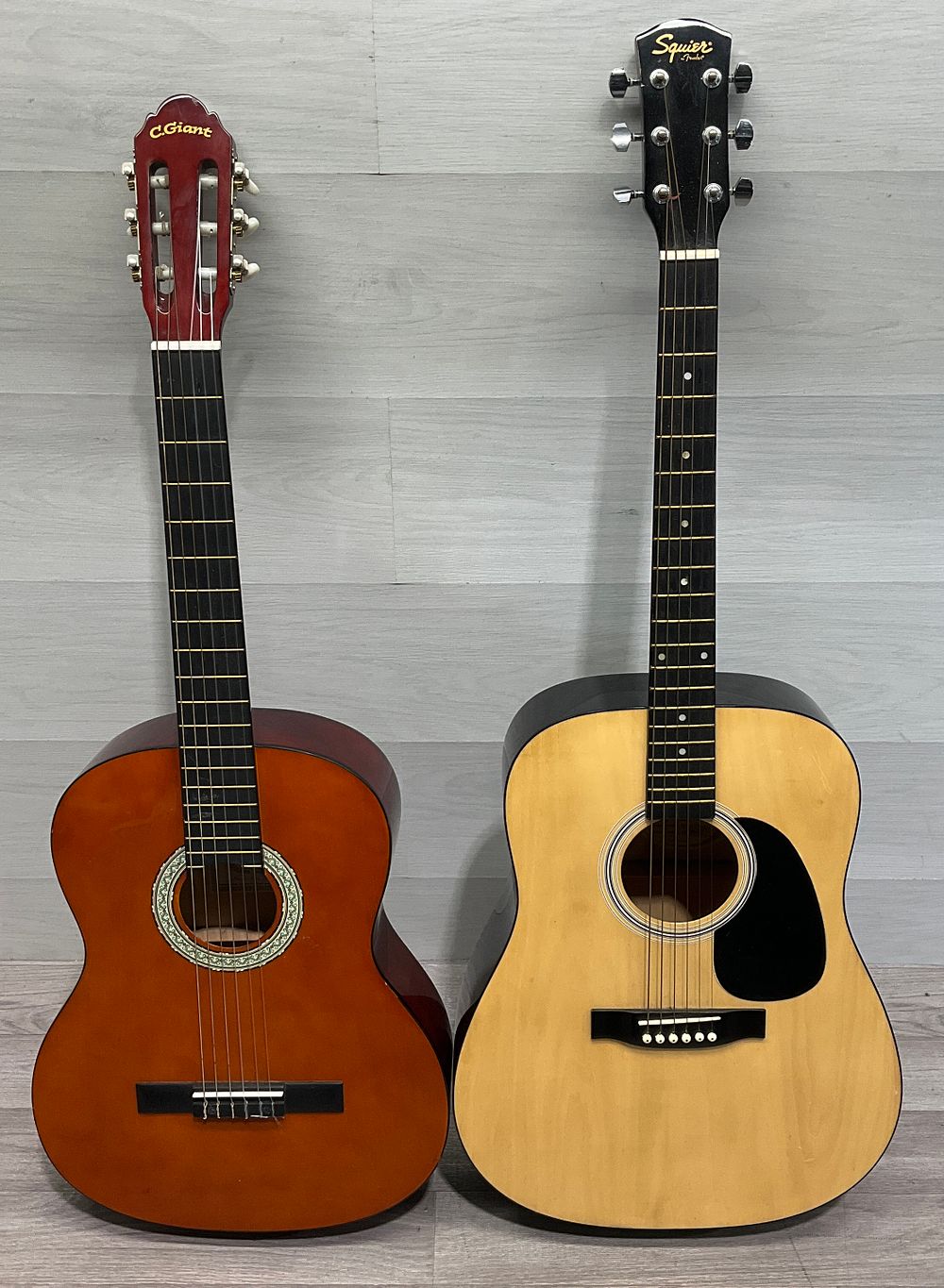 Lot 106: * Two Acoustic Guitars including a Squier by Fender 093-0300-021 Dreadnought