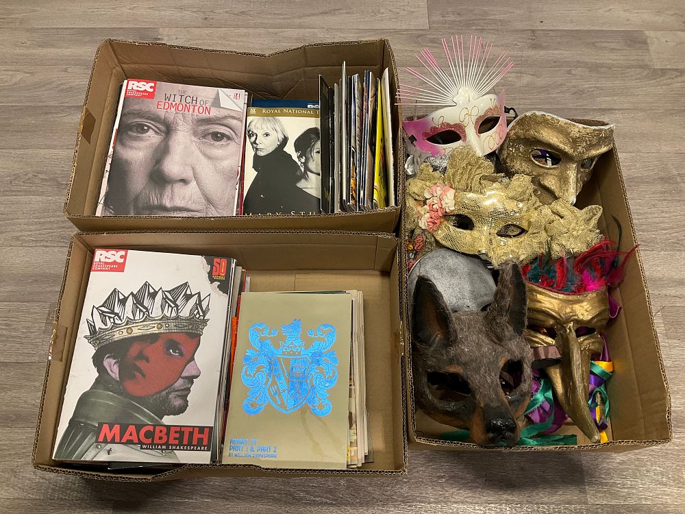 Lot 115: * 3 Cartons Containing A Collection of Assorted Theatrical Memorabilia including RSC and National Theatre Programs